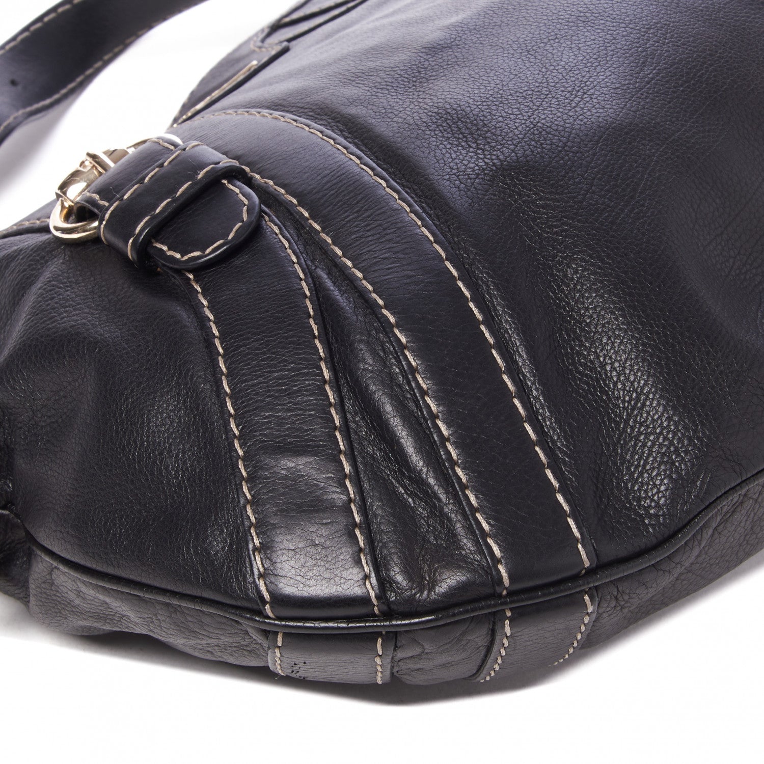 Gucci Calfskin Crest Boule Hobo Black 5 of 9