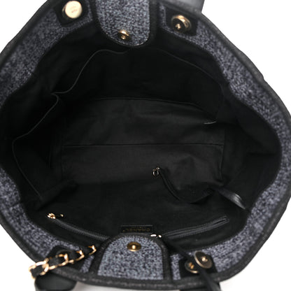 Chanel Lurex Boucle Medium Deauville Tote Black 5 of 11