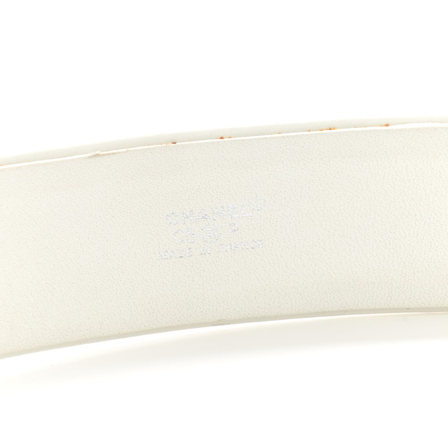 Lambskin Quilted CC Belt 70 28 White