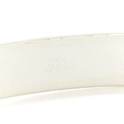 Chanel Lambskin Quilted CC Belt 70 28 White 8 of 10