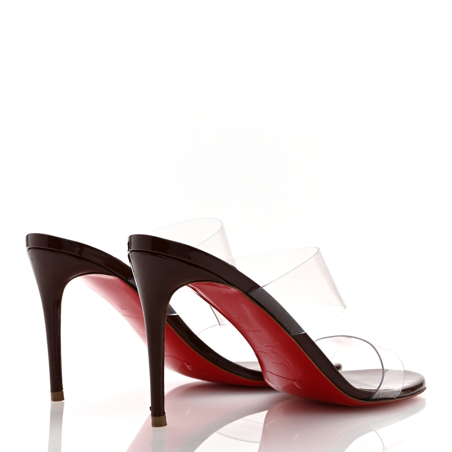 Patent PVC Just Nothing 85 Slide Sandals 37 Black