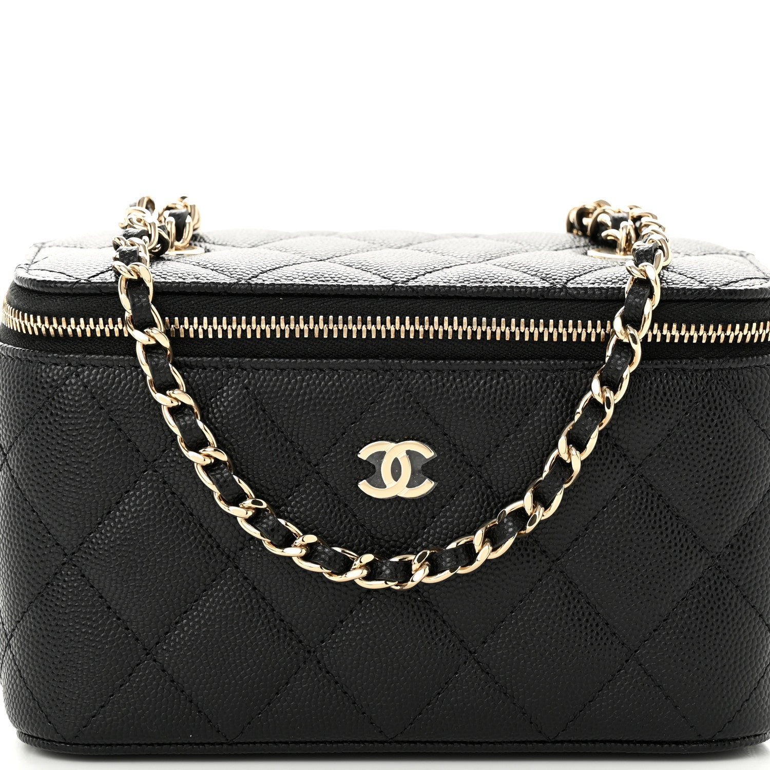 Chanel Caviar Quilted Small Vanity Case With Chain Black 9 of 12