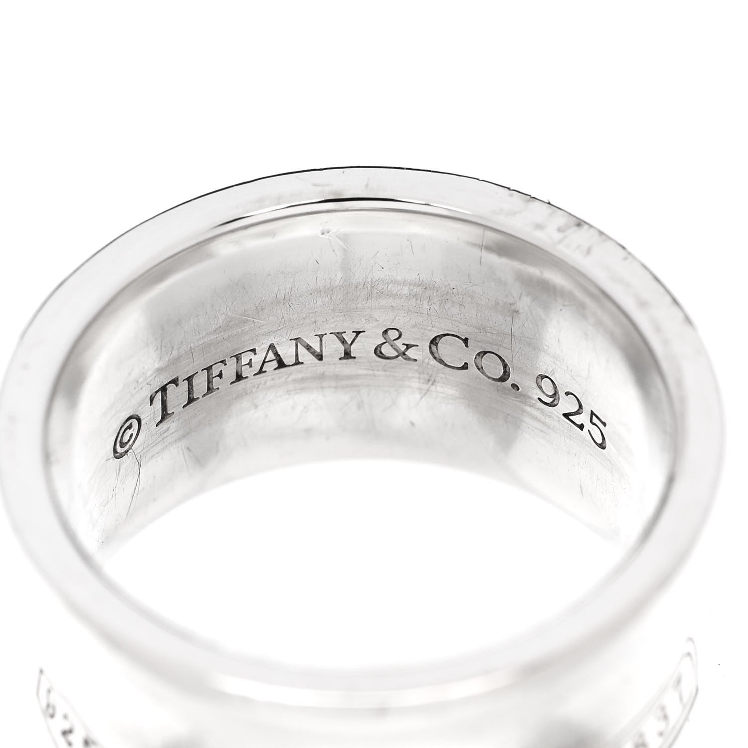 Tiffany Sterling Silver Wide 1837 Ring 54 7 4 of 4