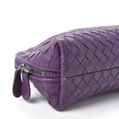 Bottega Veneta Nappa Intrecciato Cosmetic Case Plum 5 of 9
