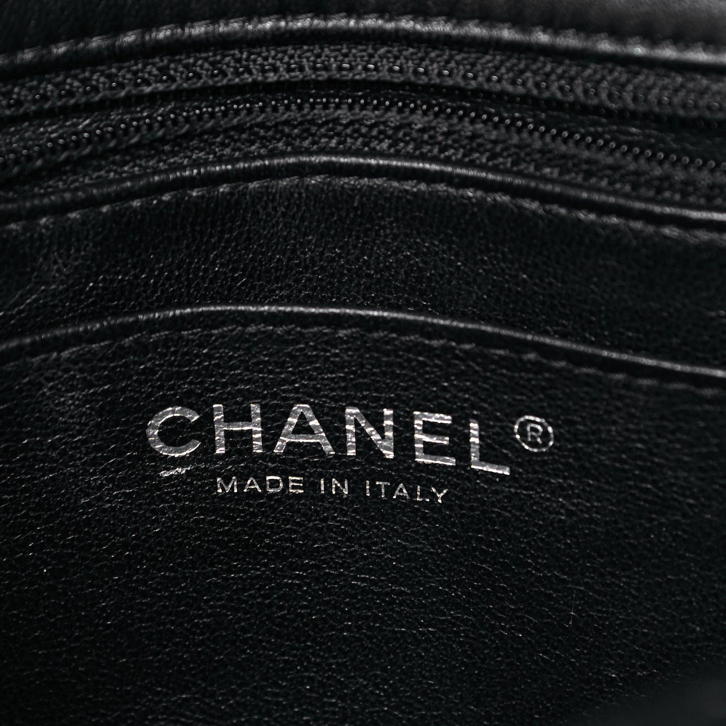 Lambskin Quilted Mini Square Flap Black