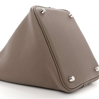 Hermes Taurillon Clemence Picotin Lock 18 PM Etoupe 9 of 10