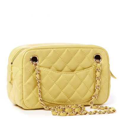 Chanel Calfskin Quilted Reissue Small Camera Case Yellow 3 of 9