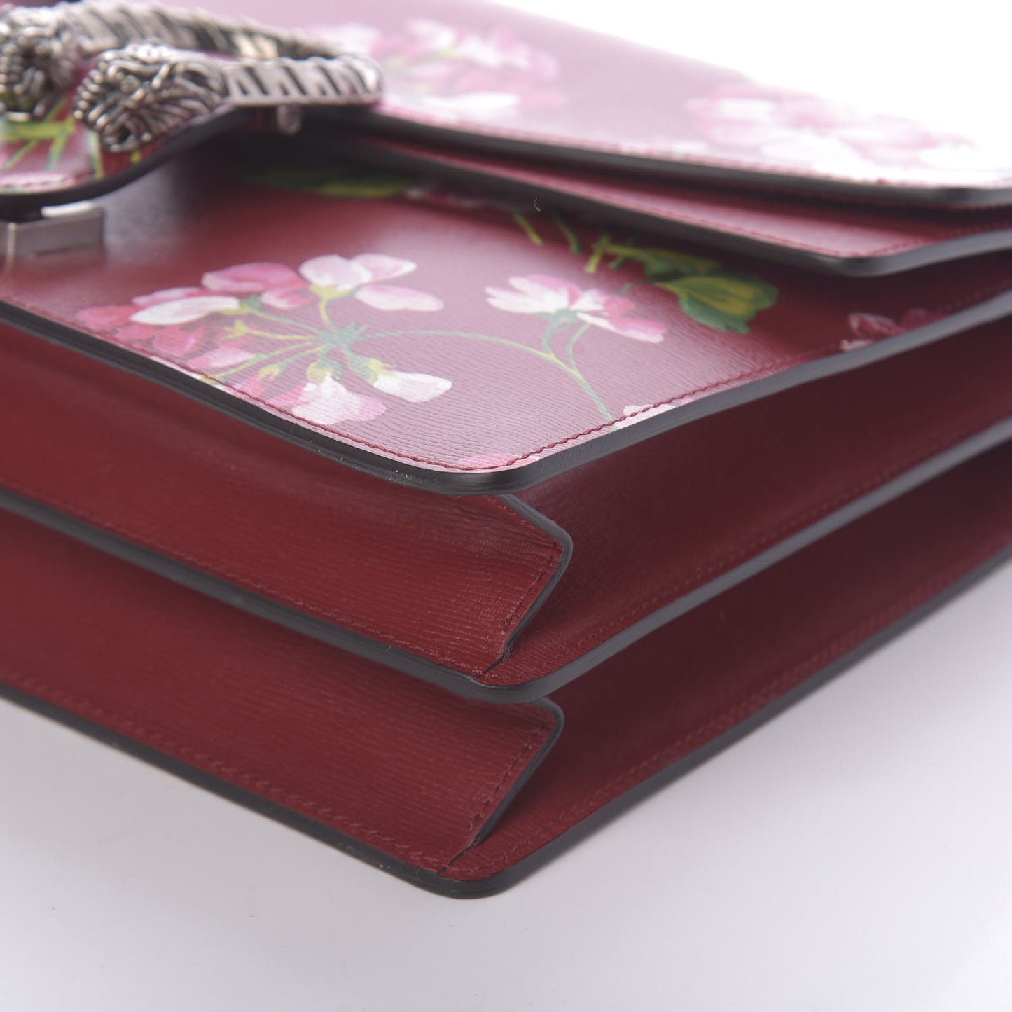 Calfskin Blooms Print Medium Dionysus Shoulder Bag Romantic Cherry Multicolor