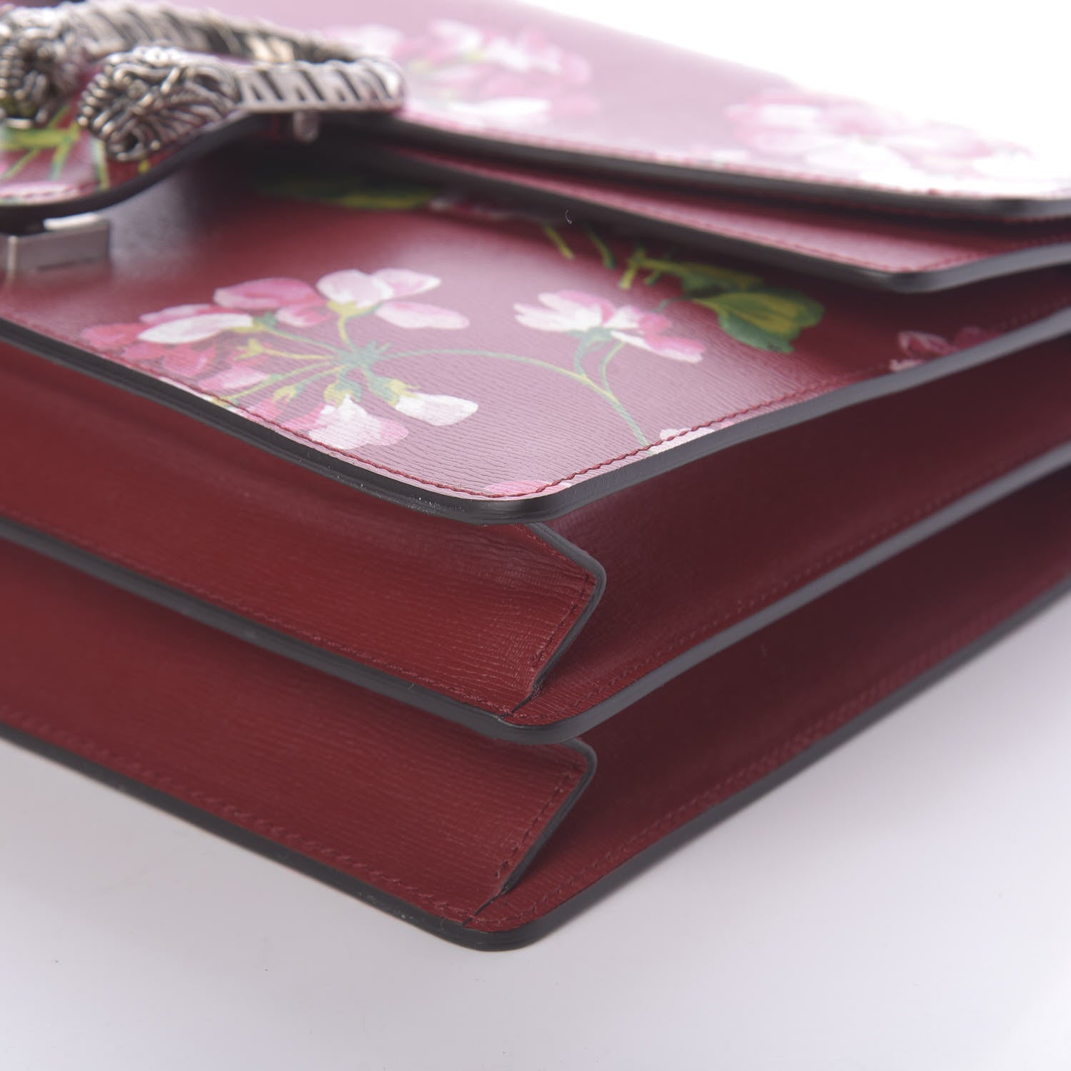 Gucci Calfskin Blooms Print Medium Dionysus Shoulder Bag Romantic Cherry Multicolor 9 of 9