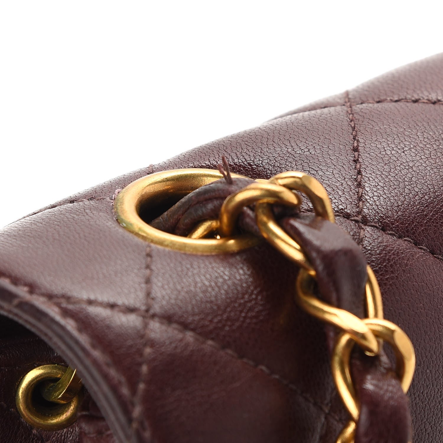 Chanel Lambskin Quilted Medium Single Flap Burgundy 11 of 11