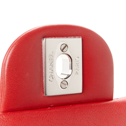 Chanel Lambskin Quilted Mini Rectangular Flap Red 7 of 12