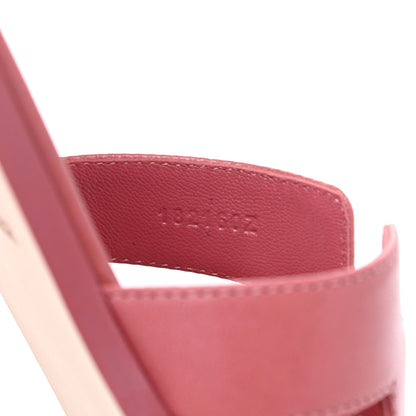 Hermes Chevre Oran Sandals 36 Rouge Blush 8 of 9