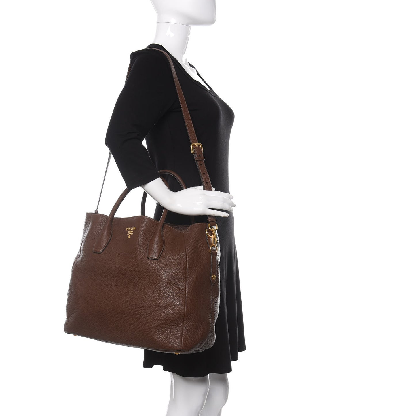 Vitello Daino Shopping Tote Bruciato