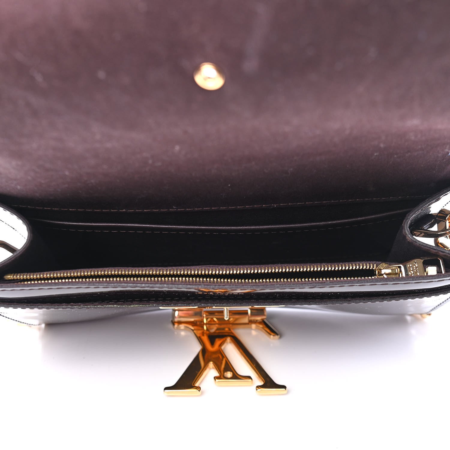 Louis Vuitton Patent Chain Louise MM Amarante 4 of 5