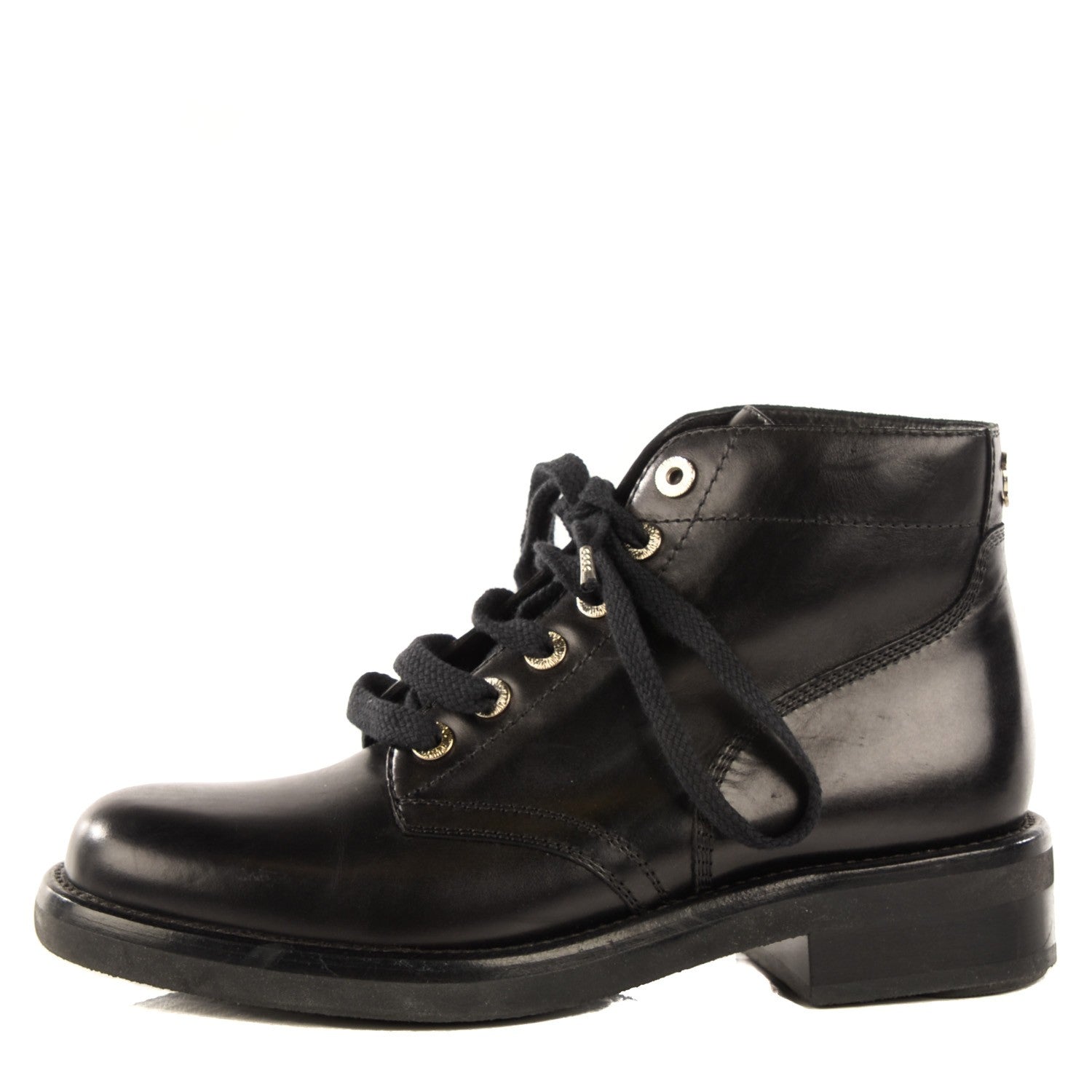 Chanel Calfskin Short Boots 37 Black 1 of 8