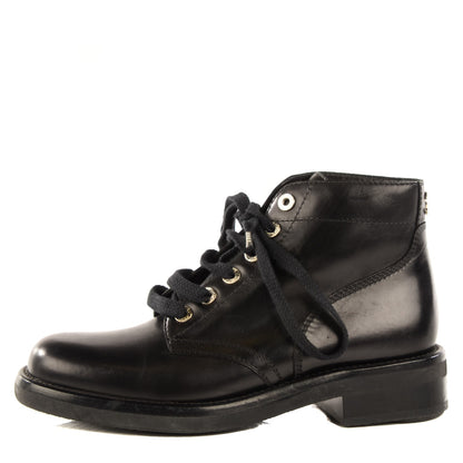 Chanel Calfskin Short Boots 37 Black 1 of 8