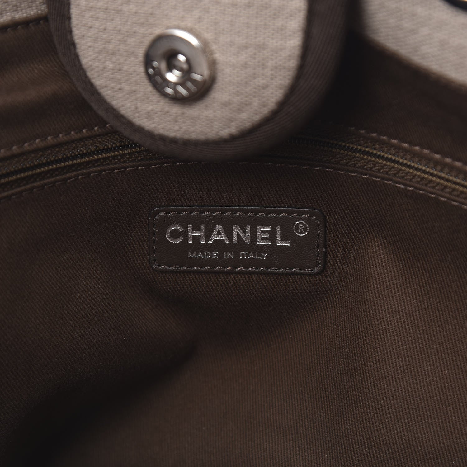Chanel Canvas Medium Deauville Tote Brown 6 of 12