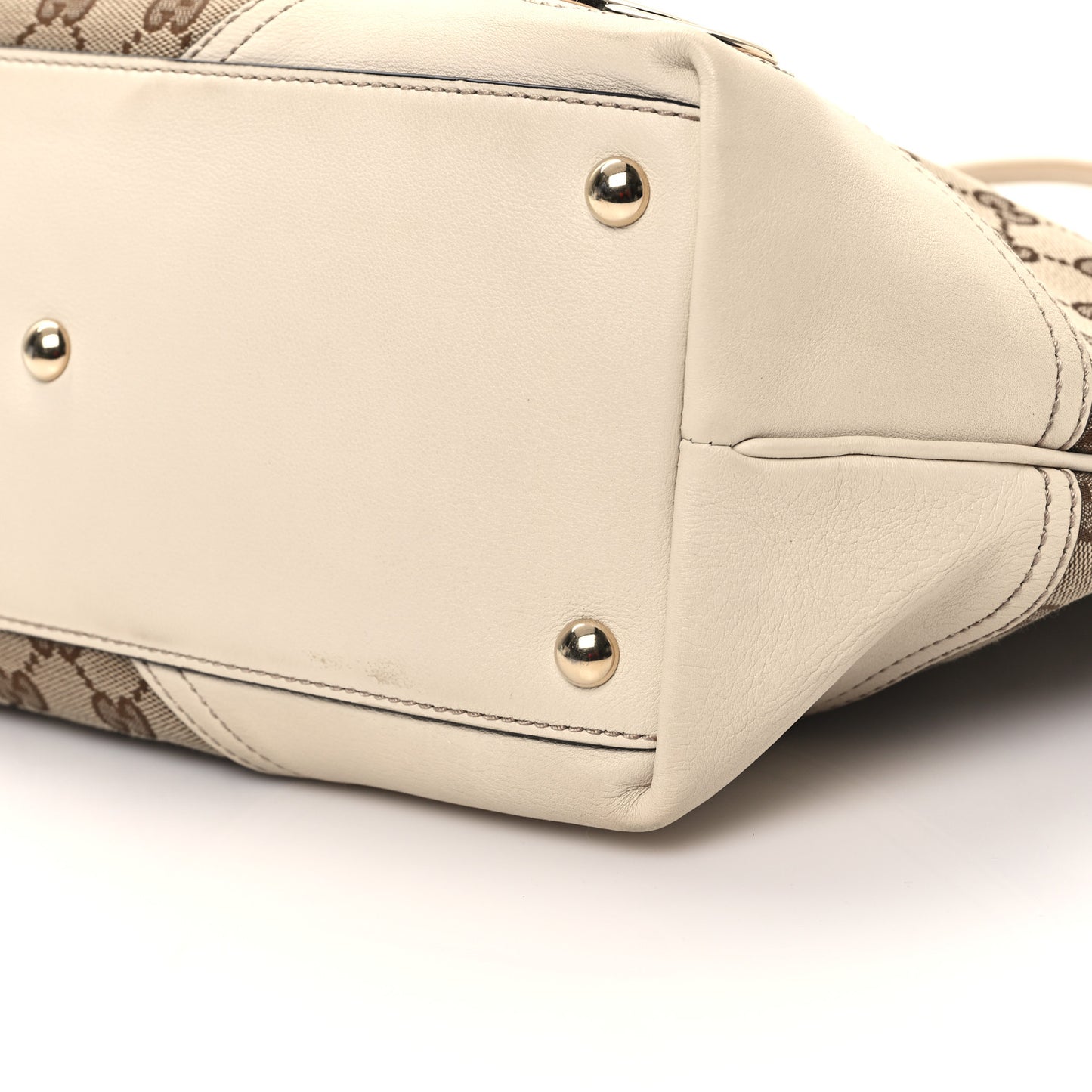 Monogram Medium New Britt Tote Off White