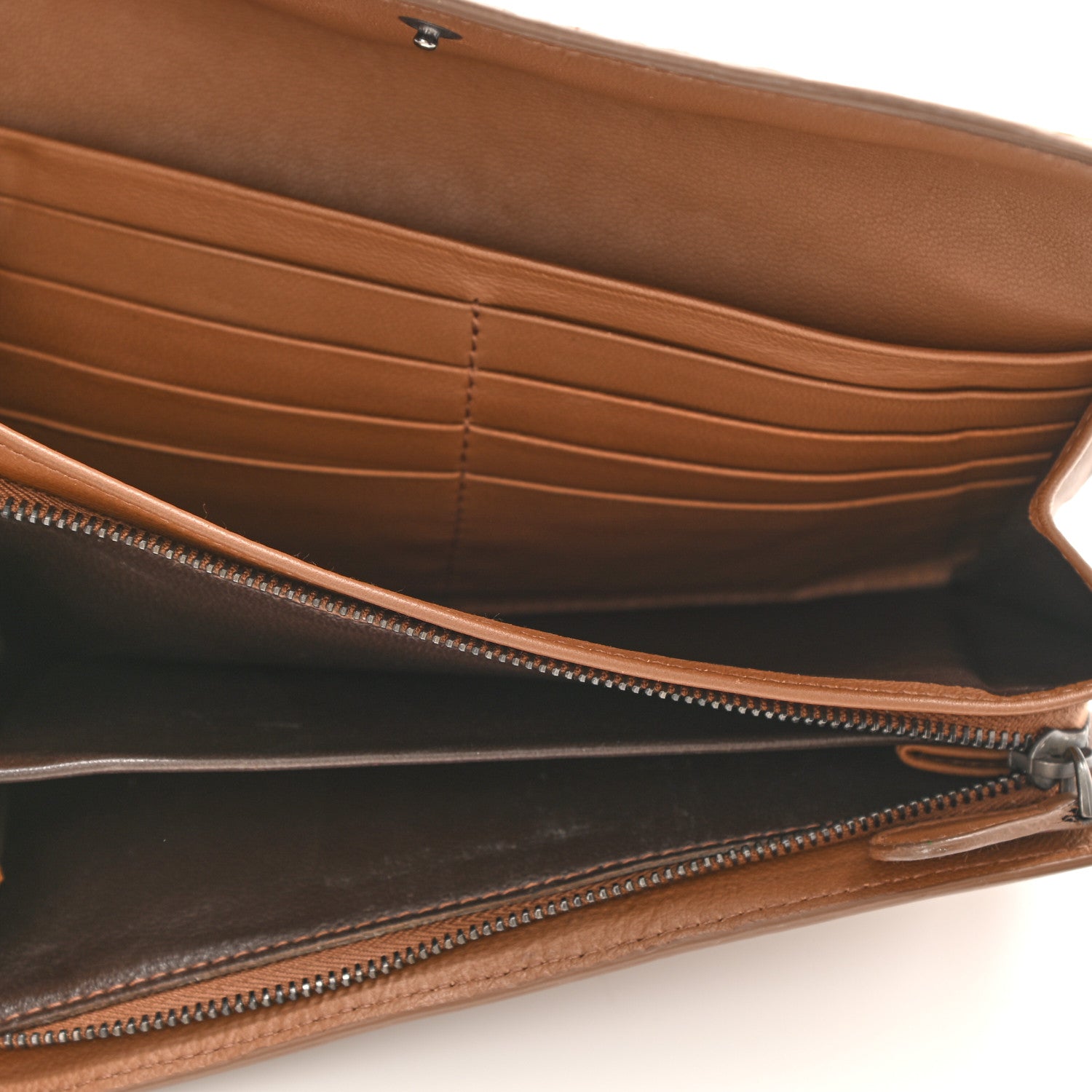 Bottega Veneta Nappa Intrecciato Continental Flap Wallet Brown 5 of 11