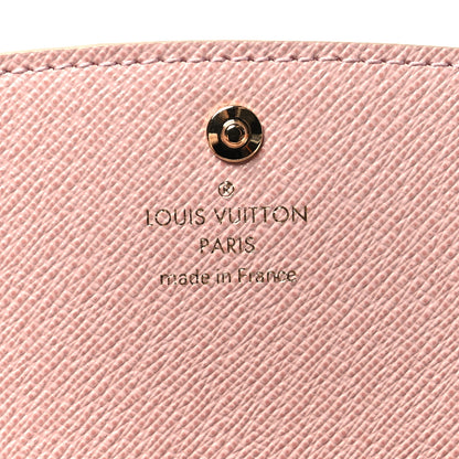 Louis Vuitton Damier Azur Emilie Wallet Rose Ballerine 7 of 8
