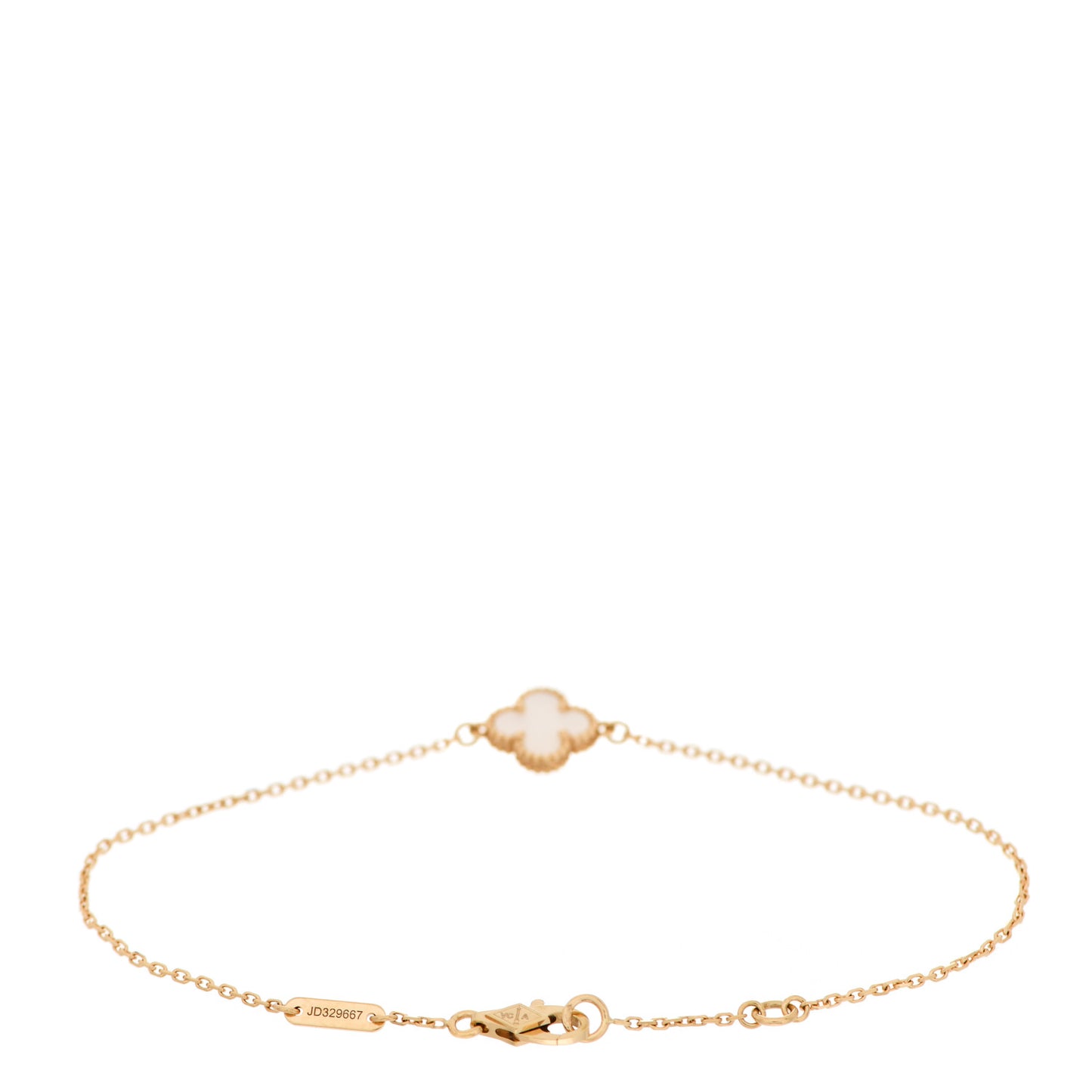 18K Yellow Gold Mother of Pearl Sweet Alhambra Bracelet
