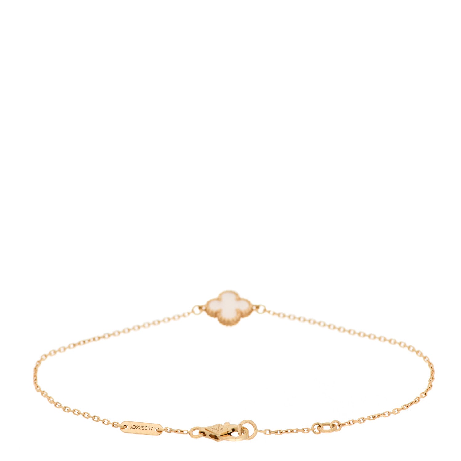 Van Cleef & Arpels 18K Yellow Gold Mother of Pearl Sweet Alhambra Bracelet 2 of 5