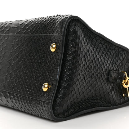 Saint Laurent Python Calfskin Embossed Monogram Baby Cabas Black 8 of 8