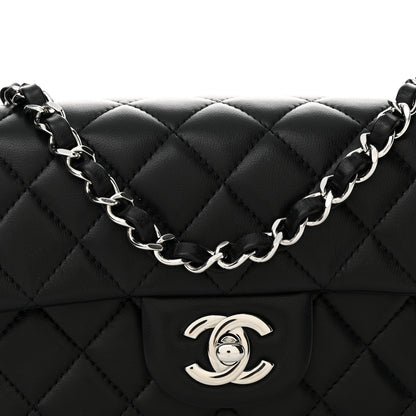 Chanel Lambskin Quilted Mini Rectangular Flap Black 8 of 10