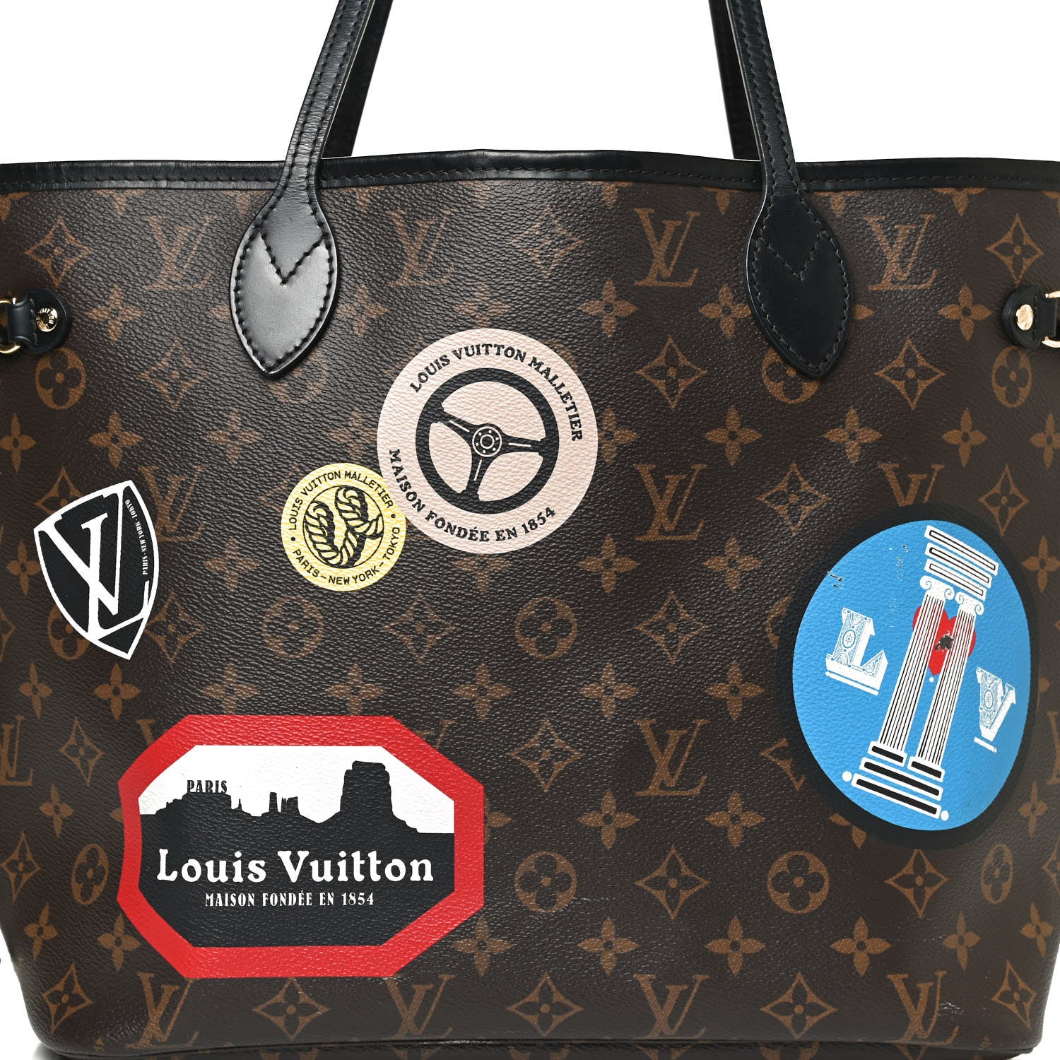 Louis Vuitton Monogram World Tour Neverfull MM 8 of 12
