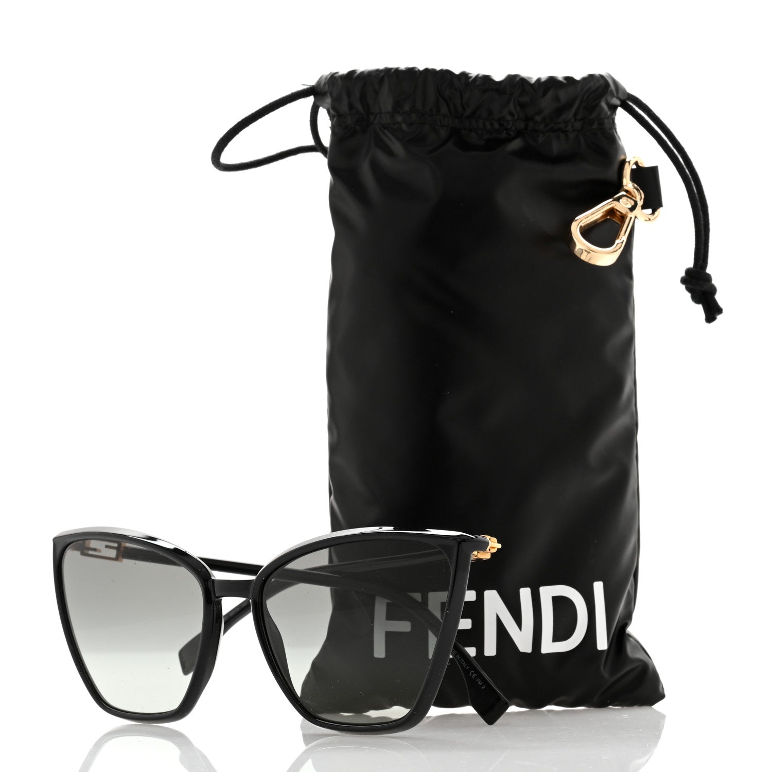 Fendi Acetate Cat Eye Sunglasses FF 0433/G/S Black 8 of 8