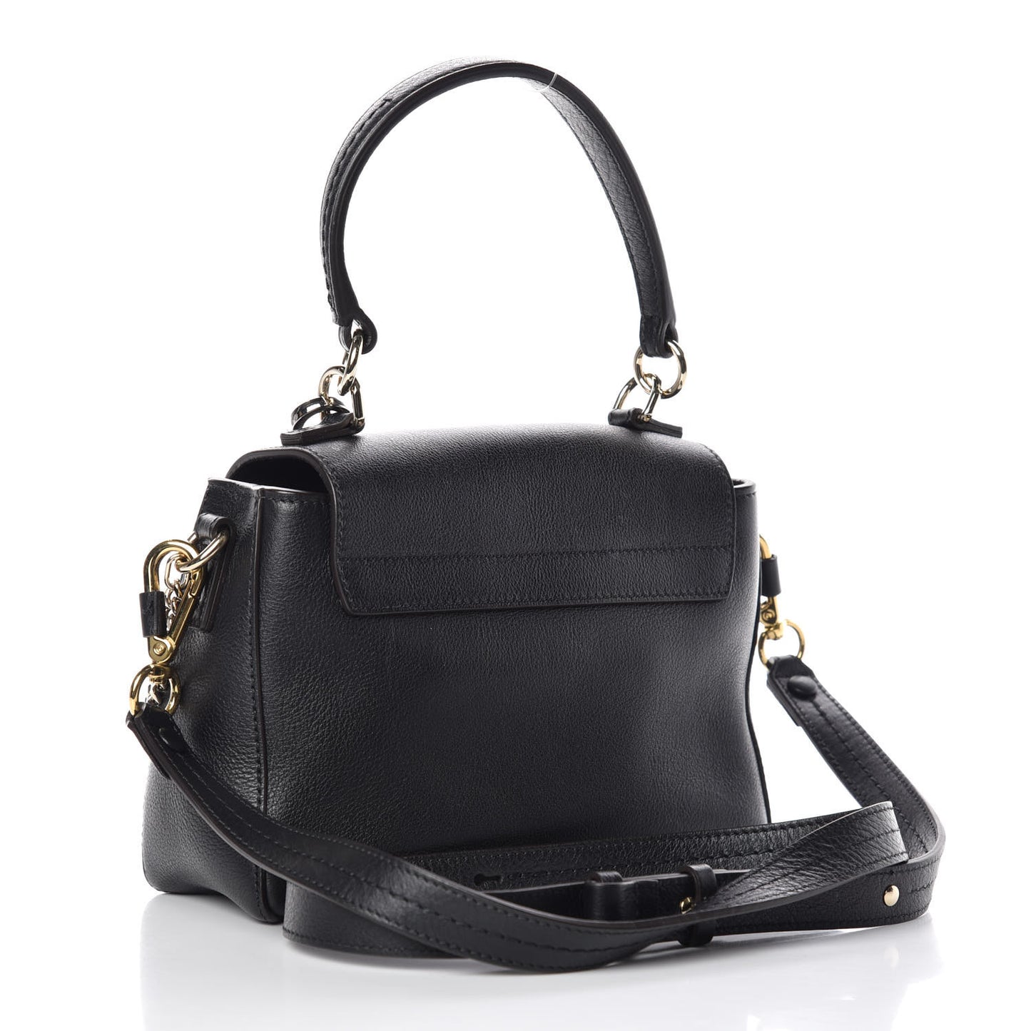 Calfskin Mini Faye Day Shoulder Bag Black