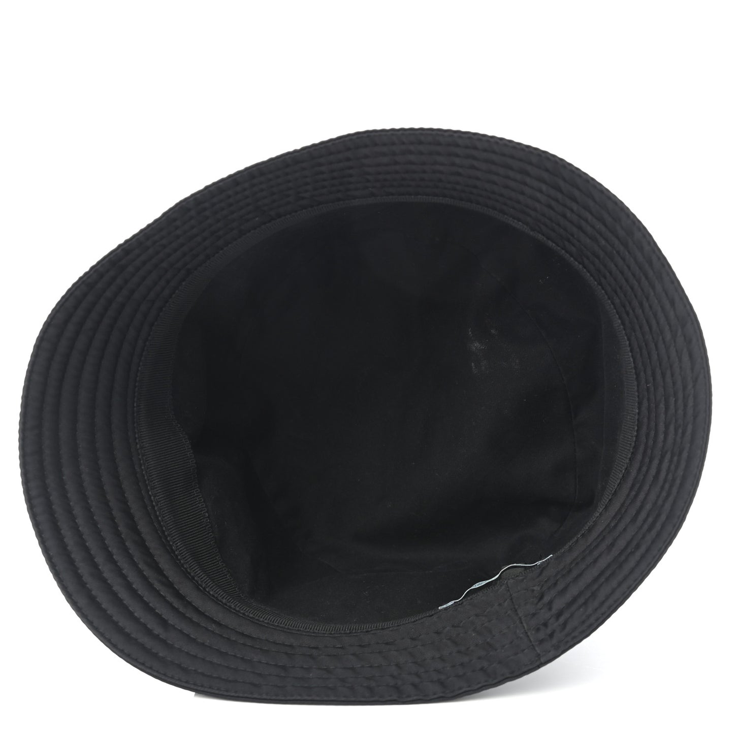 Re-Nylon Metal Triangle Logo Womens Bucket Hat L Black