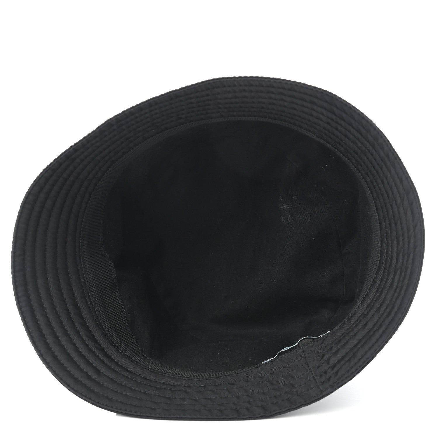 Prada Re-Nylon Metal Triangle Logo Womens Bucket Hat L Black 7 of 10