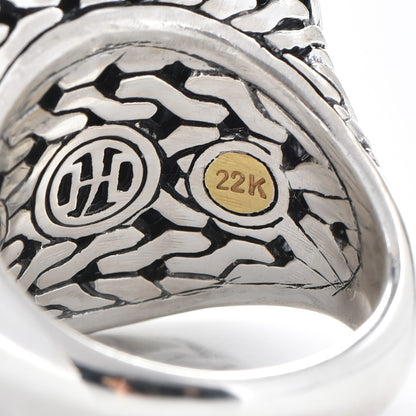 John Hardy Sterling Silver 22K Yellow Gold Palu Ring 54 7 5 of 6