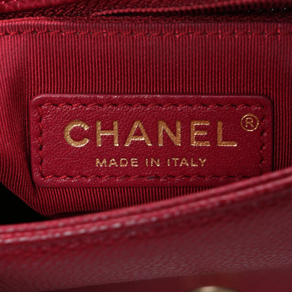 Chanel Caviar Mini Carry Around Flap Bag Red 6 of 11