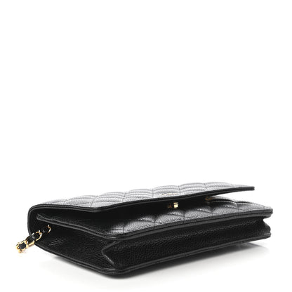 Chanel Caviar Quilted Wallet On Chain WOC Black 4 of 12