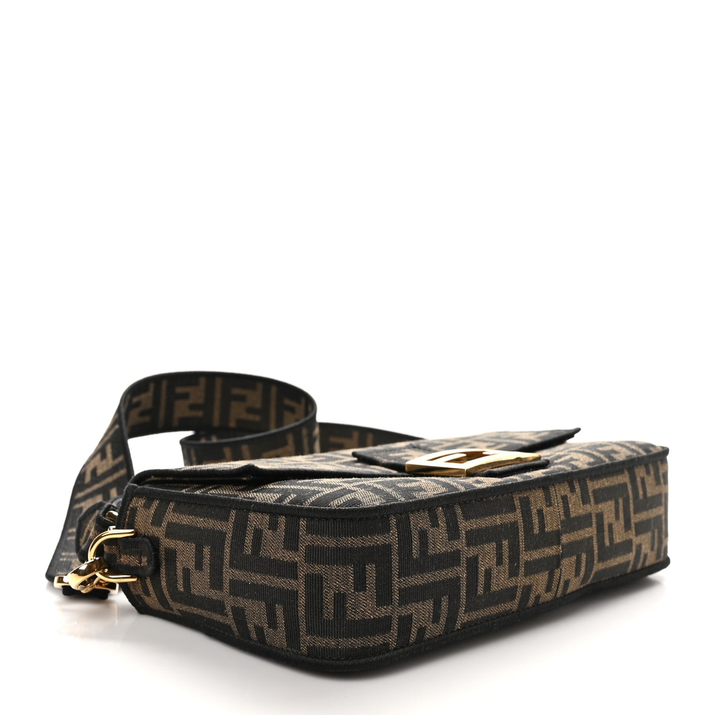 Fabric Jacquard FF 1974 Medium Baguette Tobacco Moro Black