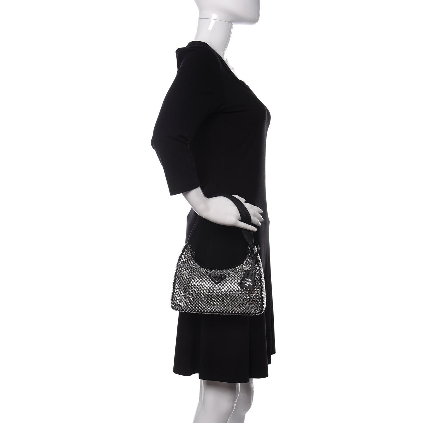 Satin Crystal Mini Re-Edition 2000 Bag Cristal