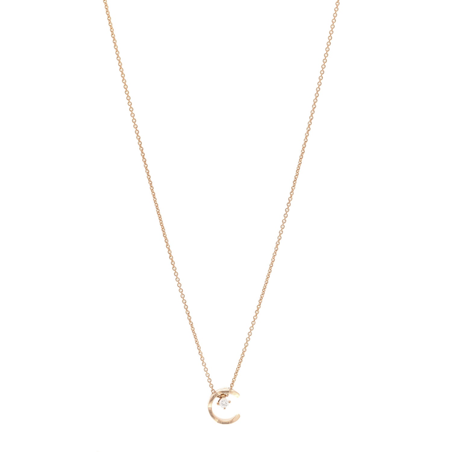 CoCoCHANEL9500円ー9200円 Chanel 18K Beige Gold Diamond Coco Crush C Necklace 1912385