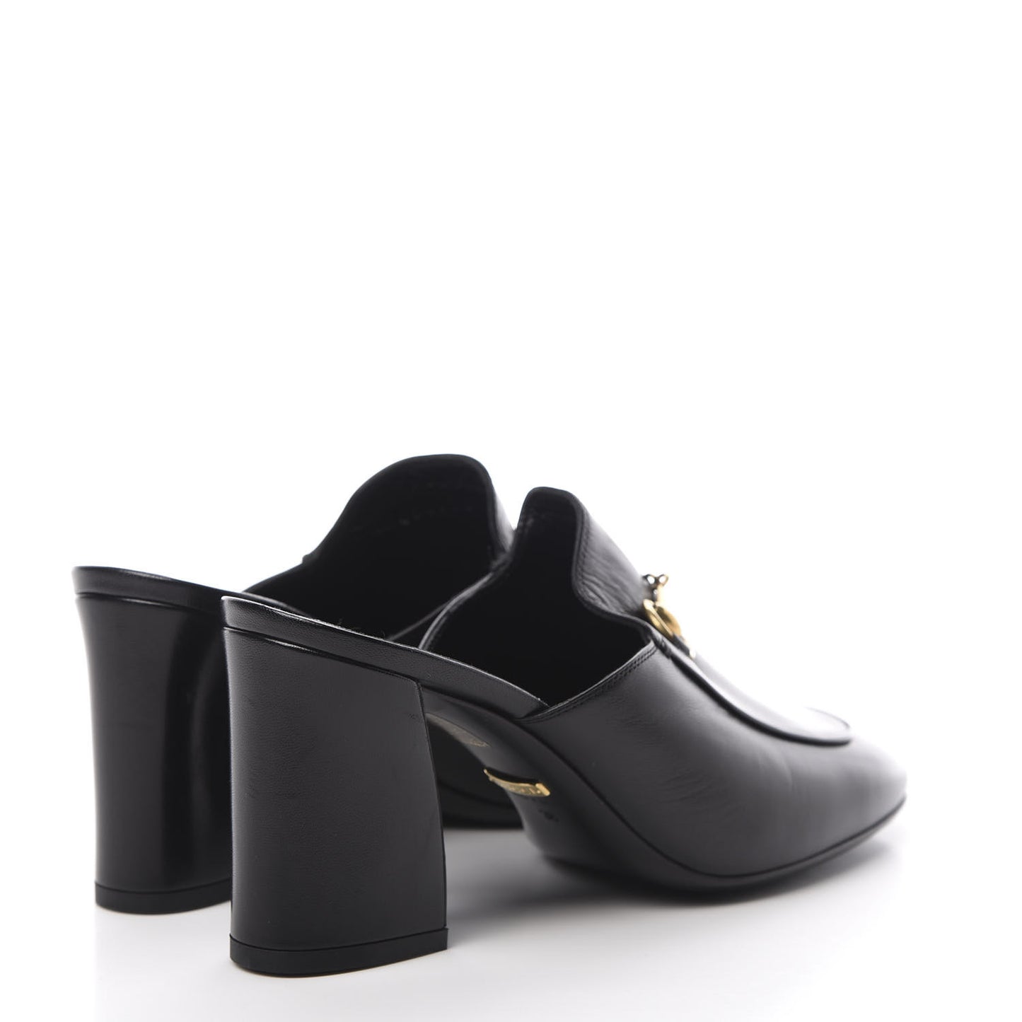 Malaga Kid Horsebit Princetown Mid Heel Mules 38 Black
