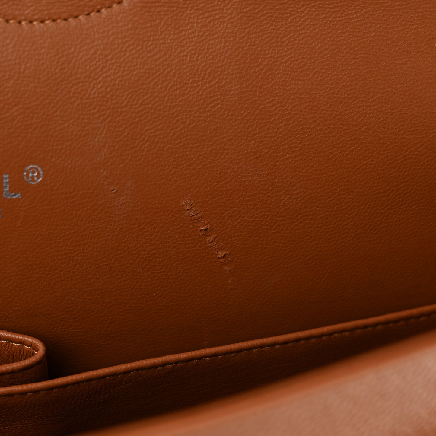 Caviar Quilted Maxi Double Flap Light Brown