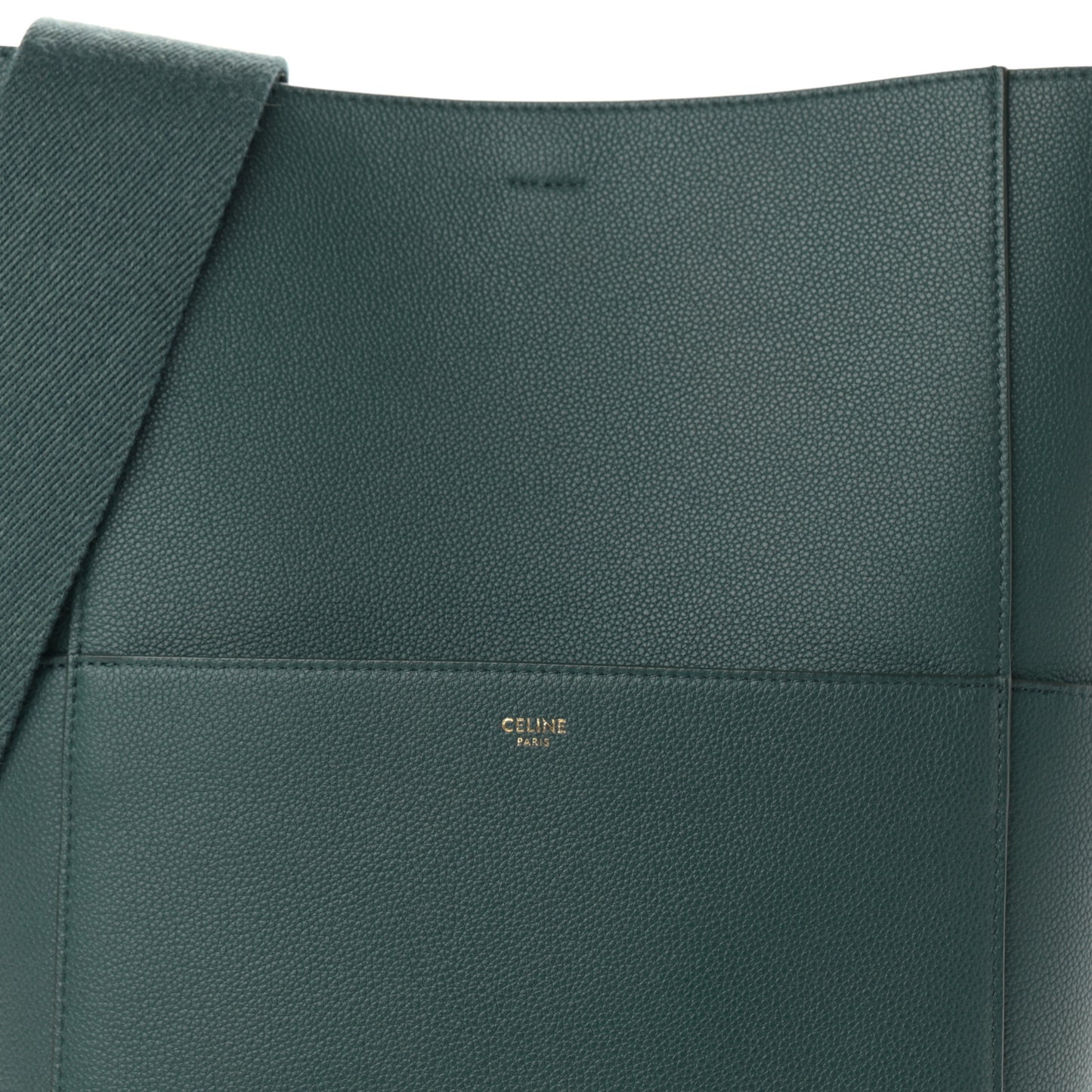 Soft Grained Calfskin Sangle Bucket Bag Amazone