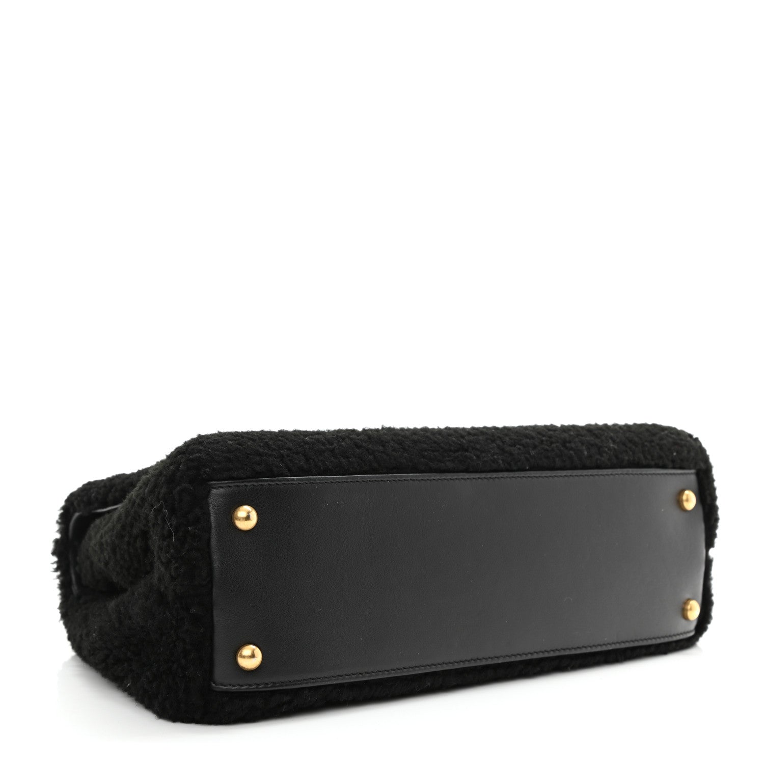 Chanel Shearling Lambskin Medium Coco Handle Flap Black 4 of 11
