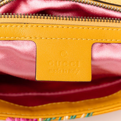 Gucci Jacquard Matelasse Floral Medium GG Marmont Shoulder Bag Yellow 7 of 12