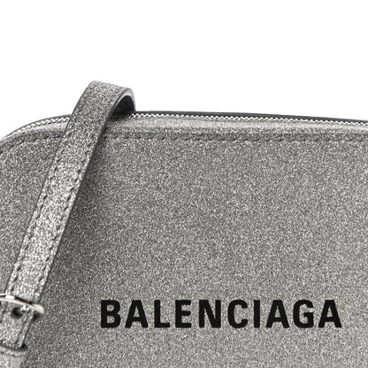 Balenciaga Glitter Calfskin Logo XS Everyday Camera Bag Silver 8 of 11