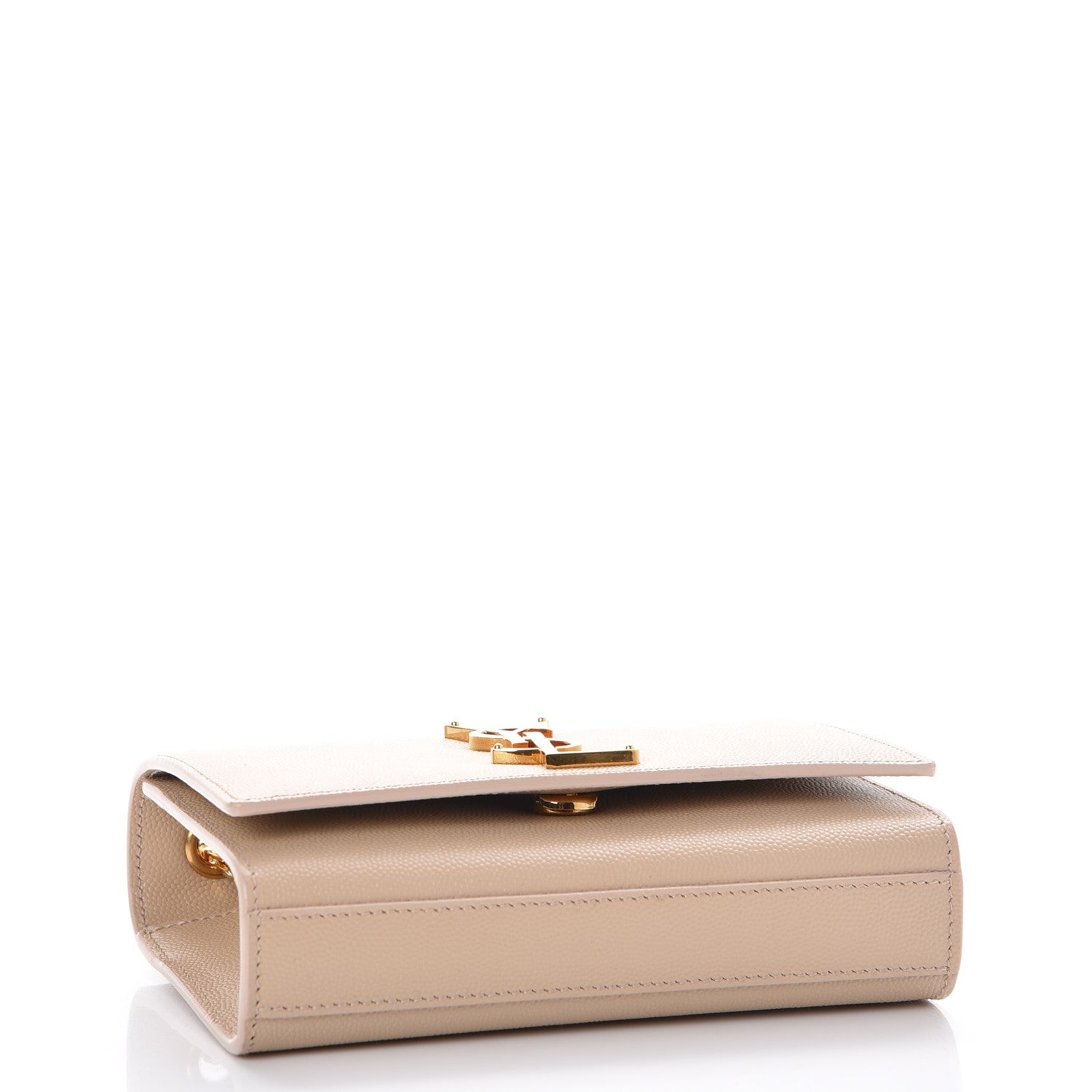 Saint Laurent Grain De Poudre Small Monogram Kate Satchel Nude Powder 5 of 7
