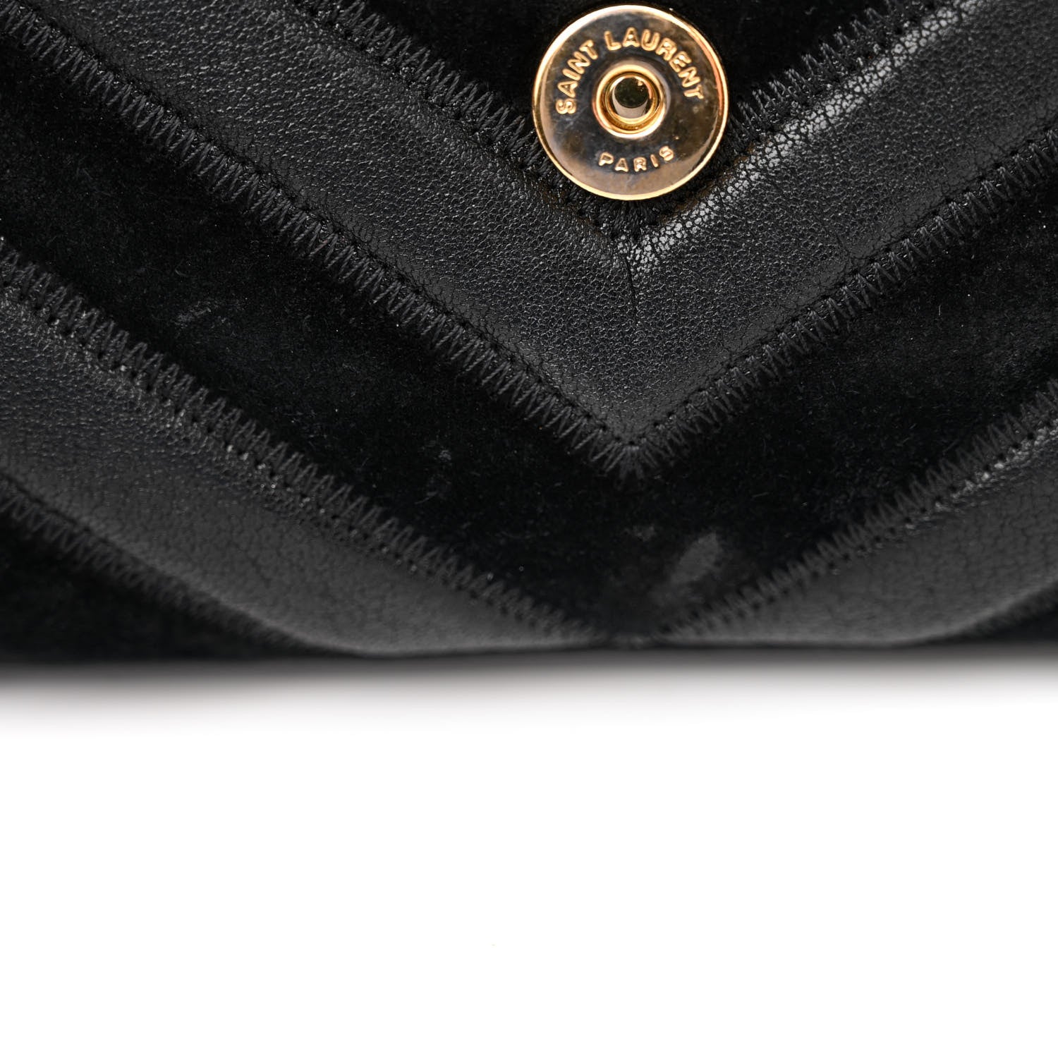 Saint Laurent Suede Calfskin Small Classic Y Quilted Monogram Kate Satchel Black 12 of 13