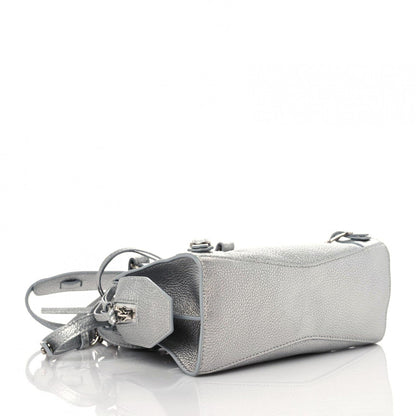 Balenciaga Metallic Grained Calfskin Neo Classic Silver Hardware Mini City Silver 4 of 11