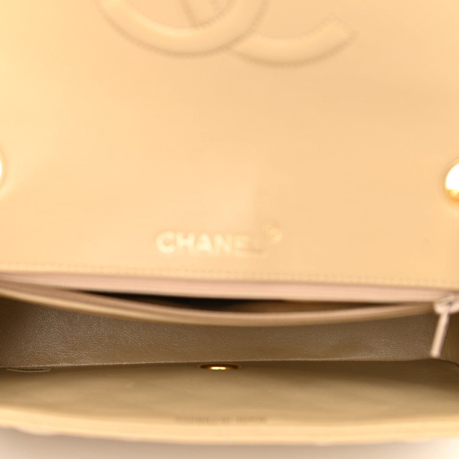 Chanel Lambskin Quilted Small Single Flap Beige 4 of 11