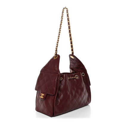 Chanel Caviar Quilted Small Chanel 25 Handbag Burgundy 3 of 13